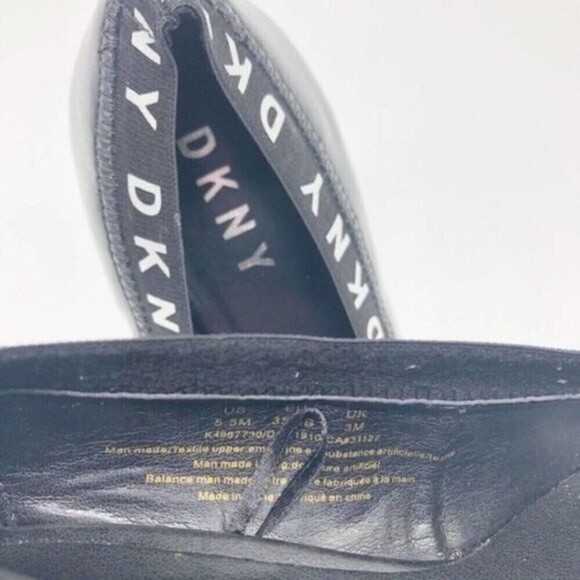 DKNY Katrina Black Pointed Toe Logo Heel  - Picture 7 of 8